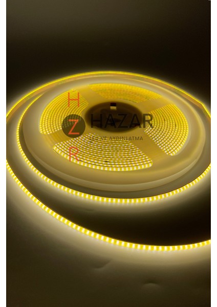 12 Volt 3 mm 400 Ledli İnce Esnek Cob Şerit LED Natural Beyaz IP20 5 Metre fırsatları