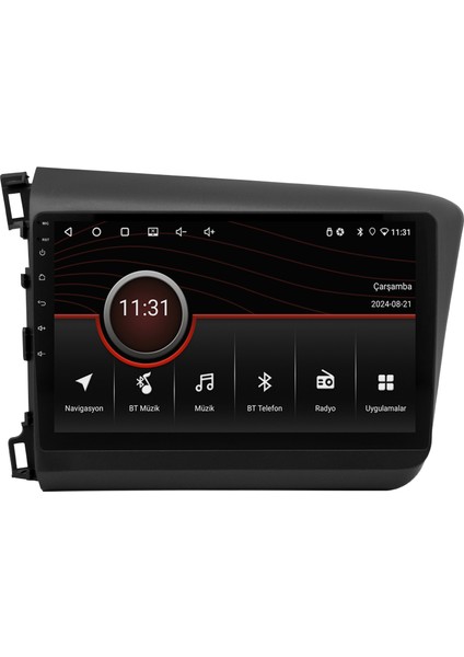 Honda Civic Fb7 (2012-2016) Android 14 Multimedya Carplay 10 Inch 4 GB Ram / 64 GB Hafıza CRV-4147XR