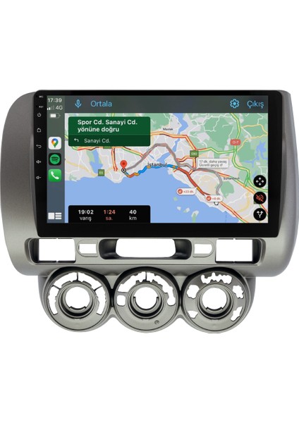 Honda Jazz (2002-2008) Android 14 Multimedya Carplay 10 Inch 4 GB Ram / 64 GB Hafıza CRV-4149XR