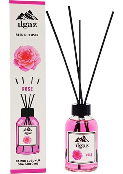 Gül Oda Kokusu Rose Homme Parfum 110 ml Bambu Çubuklu Dinlendirici Gül Çiçeği Oda Parfümü