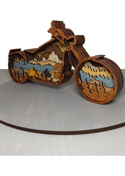 Ahşap Mdf Çok Katmanlı Motorsiklet Dekoratif Obje modelleri