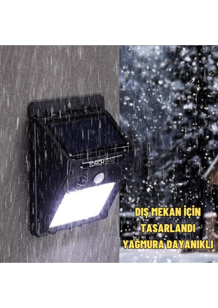 Solar Güneş Enerjili LED Bahçe Lambası: Su Geçirmez Hareket Sensörlü Merdiven, Veranda, Bahçe ve Dış Mekanlar Için