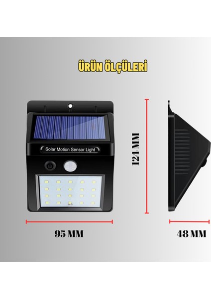 Solar Güneş Enerjili LED Bahçe Lambası: Su Geçirmez Hareket Sensörlü Merdiven, Veranda, Bahçe ve Dış Mekanlar Için