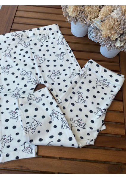 Babyaden Dalmaçyalı Desenli Beyaz Pamuklu Orijinal Marka Ihraç Fazlası Kız Bebek Tayt fiyatları