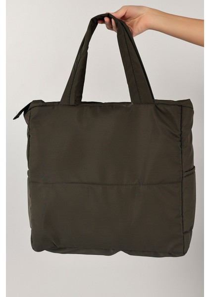 Kadın Puf Kumaş Su Geçirmez Pirit 3 Bölmeli Omuz Çantası fiyatları