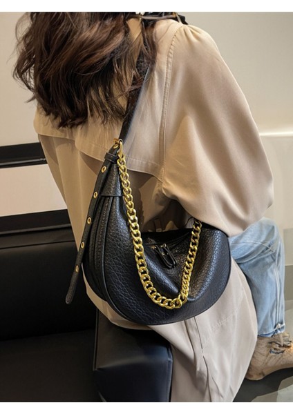 Yeni Kadın Büyük Kapasiteli Şık Çanta - Tek Omuz Askılı ve Zincir Detaylı fiyatları