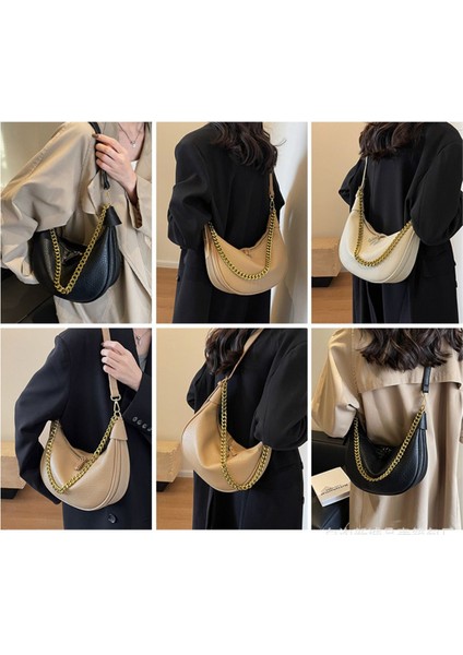 Yeni Kadın Büyük Kapasiteli Şık Çanta - Tek Omuz Askılı ve Zincir Detaylı modelleri