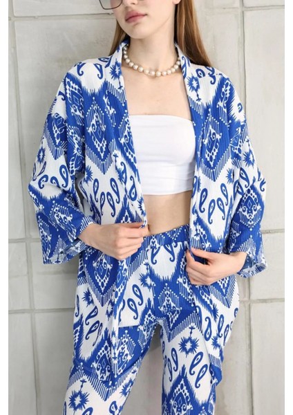 Desenli Ikili Kimono Takım