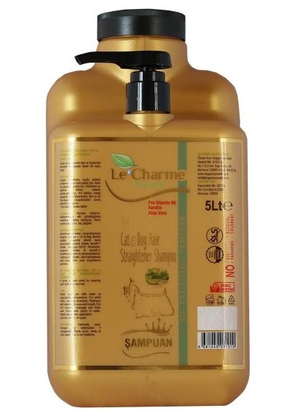 Pet Kıl Yatıştırıcı Köpek Şampuanı 5 Lt