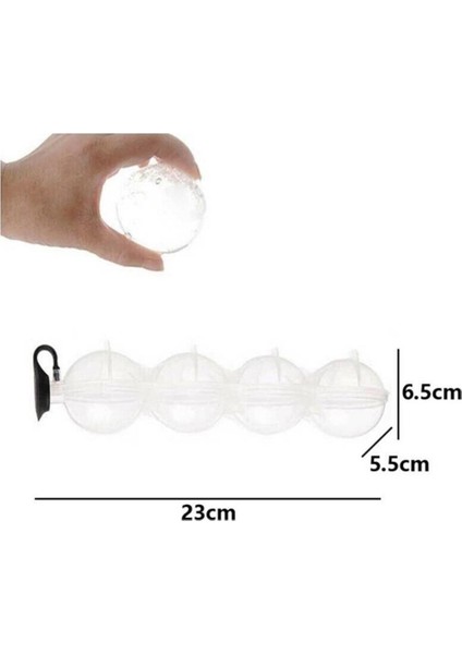 4'lü Küre Buz Topu Kalıbı - Yuvarlak Içecek Buz Sunum Kabı fırsatları