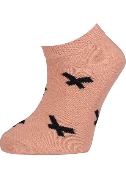 Biorganic Çizgili 2'li Yaş Patik Çorap 68429 Pembe