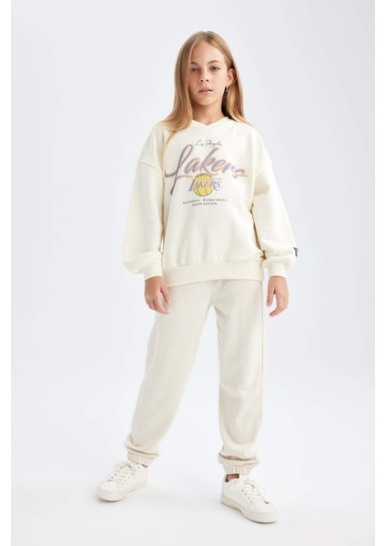 Kız Çocuk NBA Los Angeles Lakers Oversize Geniş Kalıp Bisiklet Yaka Sweatshirt C9506A824AU fiyatları