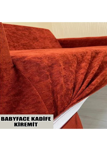 Babyface Kadife Kumaş Üçlü & Çekyat Koltuk Kılıfı