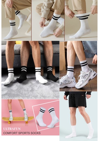 Bambu Unisex Spor Çorap 6 Çift Dikişsiz (Soft Yıkama, Premium)Erkek,kadın indirimleri