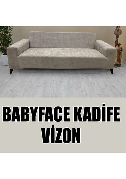 Babyface Kadife Kumaş Üçlü & Çekyat Koltuk Kılıfı