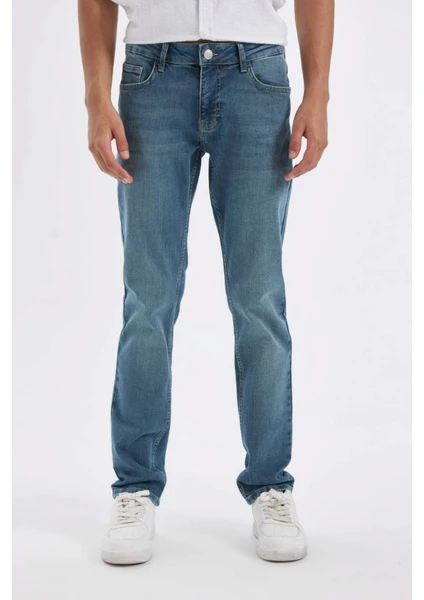 Pedro Slim Fit Dar Kalıp Normal Bel Dar Paça Jean Pantolon D6469AX24AU