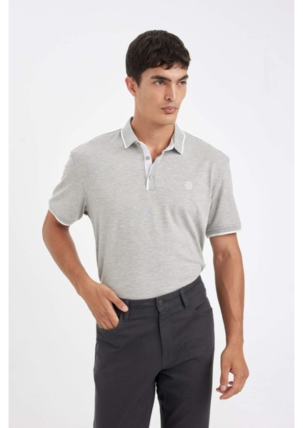 New Regular Fit Polo Yaka Kısa Kollu Pike Tişört D5993AX24SM indirimleri