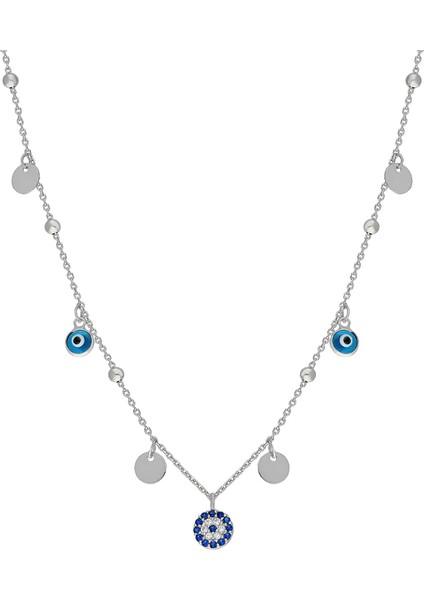 Sallantılı Nazar Kolye 718906 Silver