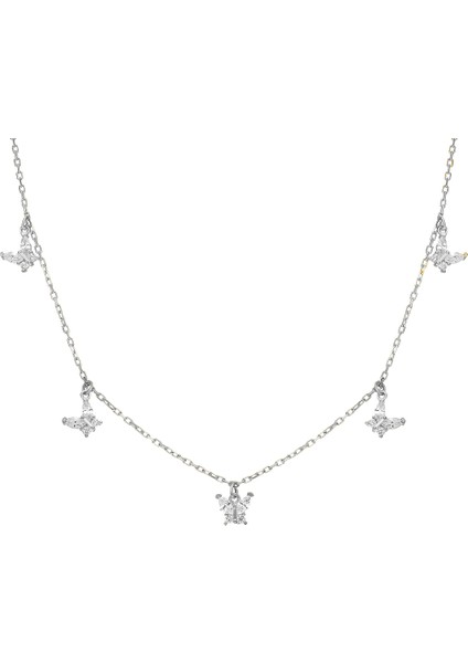Beş Kelebek Kolye 718937 Silver