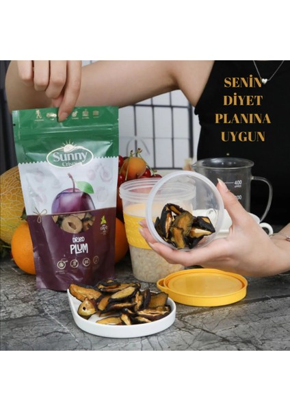 SC Sunny Crisps Kurutulmuş Erik Dilimleri Atıştırmalık Şekersiz Katkısız 150gr - 5'li Paket