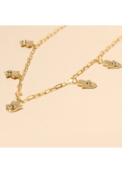 Fatıma Kolye 718927 Gold