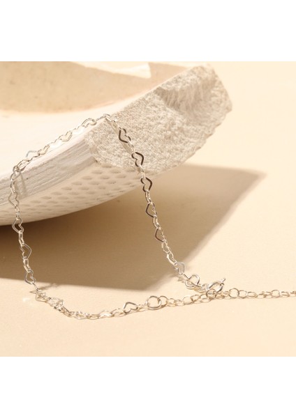 Zincir Kalp Bileklik 717011 Silver fiyatları