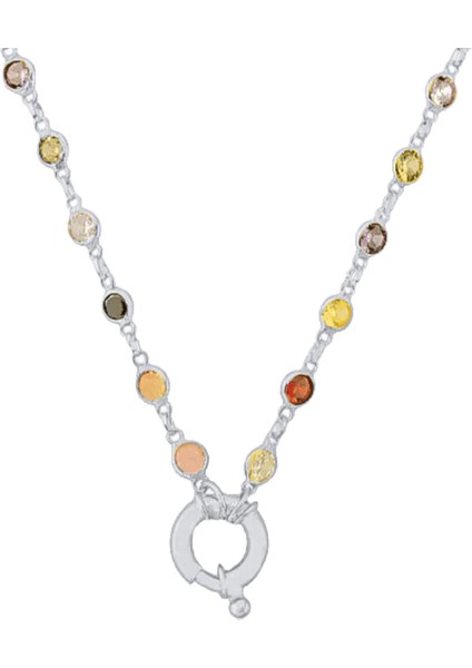 Renkli Taşlı Zincir 718922 Gold fiyatları