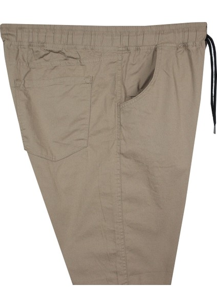 Erkek Büyük Beden 100 KILO-180 Kilo Arası Için Uygun Bağcıklı Gabardin Pantolon Bej modelleri