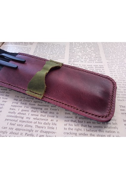 Hakiki Deri El Emeği Özel Kalemleriniz Için Kalemlik Kalem Kutu 27 cm 6 cm modelleri