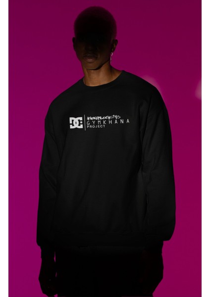 Hoonigan Racing Division Sırt Baskılı Kapüşonsuz Sweatshirt, Oversize Ken Block 43 Sweat
