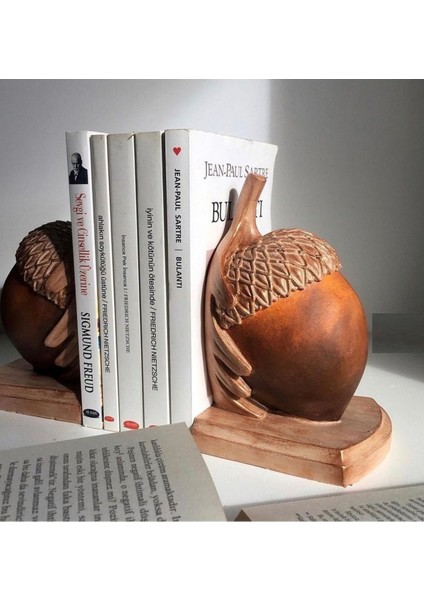 1 Adet Kaideli Büyük Palamut Kitap Tutucu, Biblo Tutacağı Silikon Kalıp K-1342