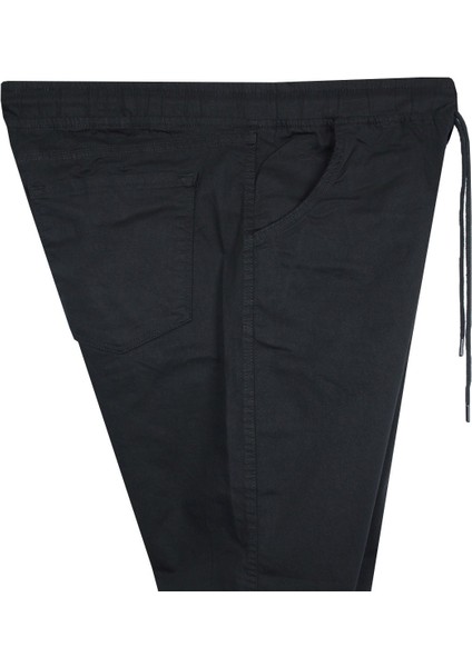 Erkek Büyük Beden 100 KILO-180 Kilo Arası Için Uygun Bağcıklı Gabardin Pantolon Siyah modelleri