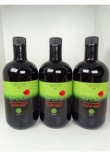 3'lü Fenolive (500+) / 750 ml Ultra Yüksek Polifenollü Zeytinyağı
