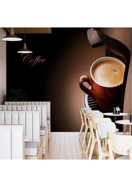 Kahve Makineli Cafe Baskı