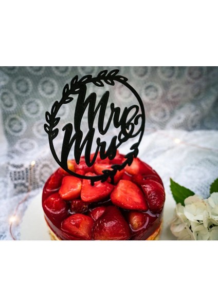 Mr&Mrs Yazılı Pasta Süsü - Pasta Dekoru
