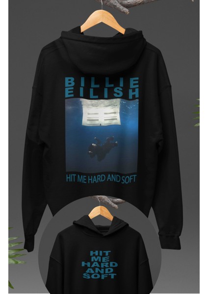 Hit Me Hard And Soft Sırt Baskılı Kapüşonlu Sweatshirt,oversize Billie Eilish Baskılı Hoodie