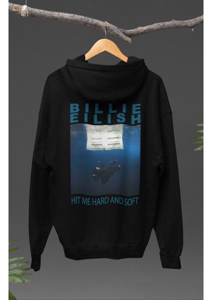 Hit Me Hard And Soft Sırt Baskılı Kapüşonlu Sweatshirt,oversize Billie Eilish Baskılı Hoodie