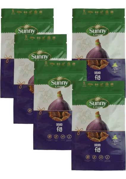 SC Sunny Crisps Kurutulmuş İncir Dilimleri Atıştırmalık Şekersiz Katkısız 150gr - 5'li Paket