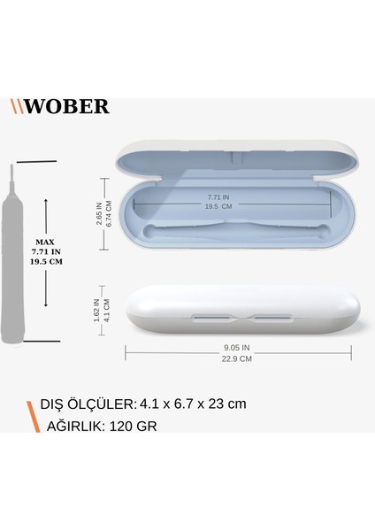 Oral-b Şarjlı Diş Fırçası Için koruma Kutusu, Sadece Pro 1, Vitality Ve Starter Serisine Uyumlu-M modelleri