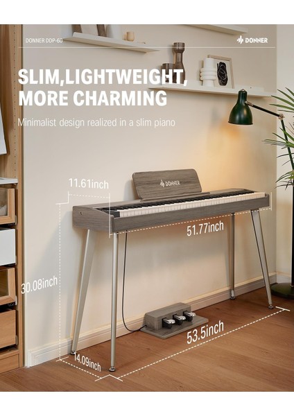 DDP-60 Dijital Piyano (Gray Wood Grain) fırsatları