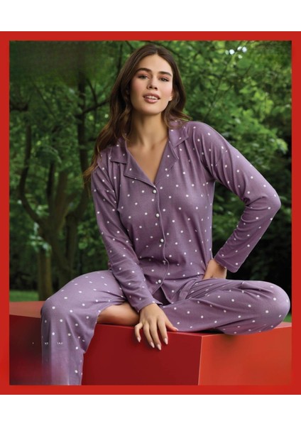 Kadın Süet Önden Düğmeli Likralı Pijama Takımı 18 - 1 Adet fiyatları