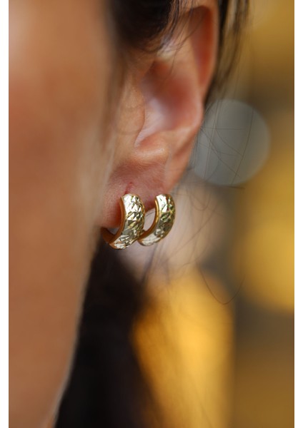 14 Ayar Altın Kalemli J Küpe 2 fiyatları