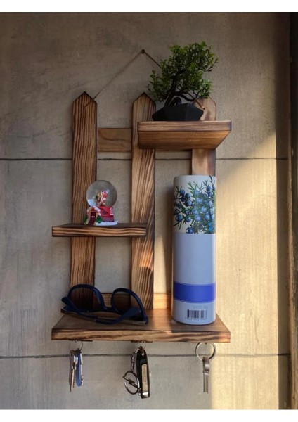 Dekoratif Ahşap Çit Anahtarlık