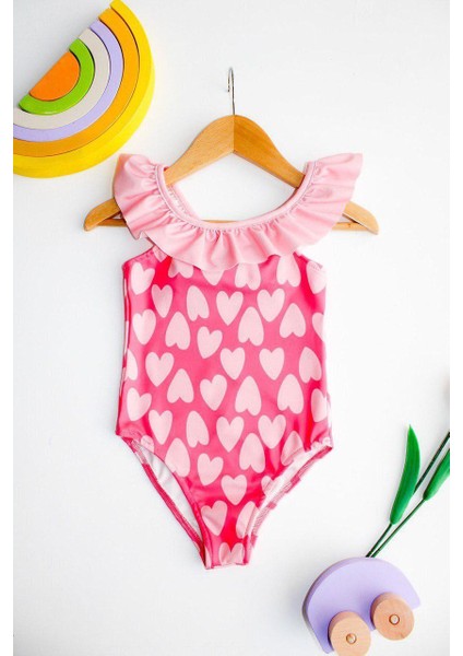 Kız Çocuk Fırfırlı Mayo