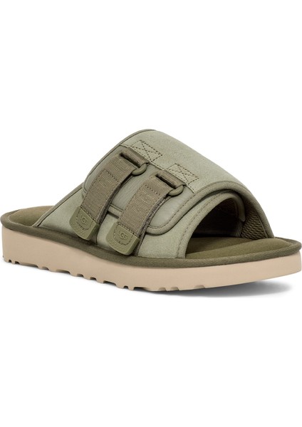 Haki Erkek Süet + Deri Terlik M Goldencoast Strap Slıde fiyatları