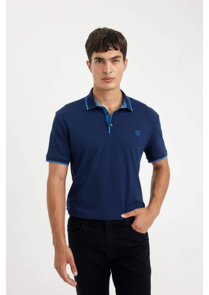 New Regular Fit Polo Yaka Kısa Kollu Pike Tişört D5993AX24SM fırsatları