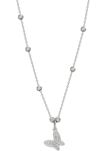 Kelebek Zincir Kolye 718936 Silver