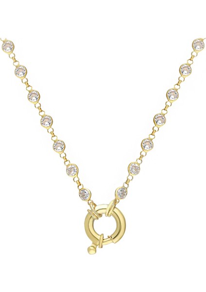 Zincir Tasarım Kolye 718008 Gold