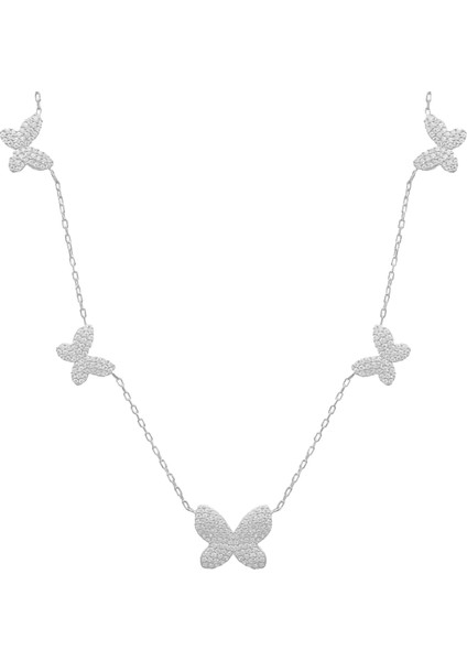 Kelebek Zincir Kolye 718928 Silver