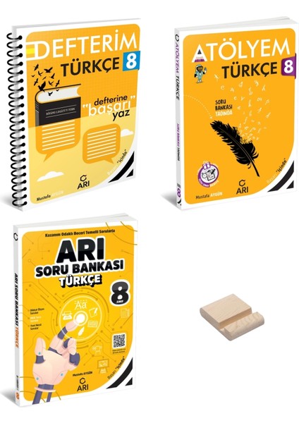 Lgs 8. Sınıf Türkçe Defterim Atölyem ve Arı Soru Bankası 3lü Set